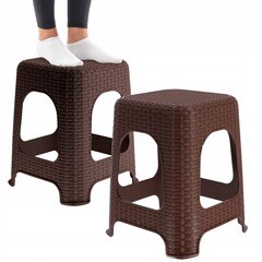 Keittiöjakkara Rattan Brown 2 kpl hinta ja tiedot | Ruokapöydän tuolit | hobbyhall.fi