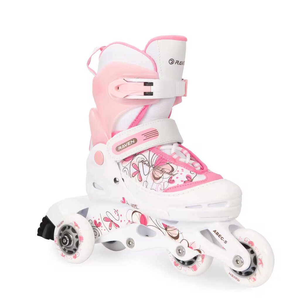 Rullaluistimet 3in1 Raven Laguna White/Pink, 30-33 hinta ja tiedot | Rullaluistimet | hobbyhall.fi