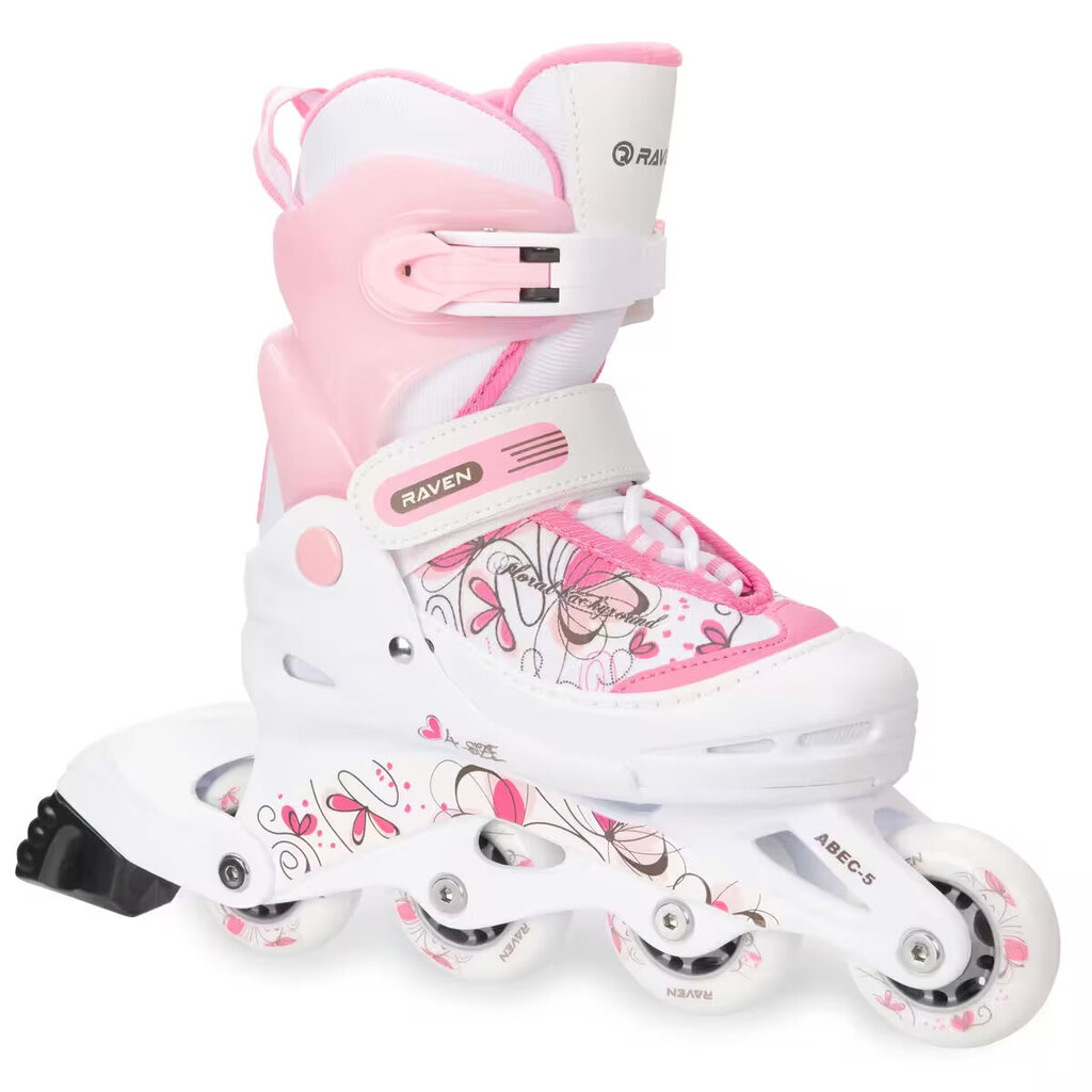 Rullaluistimet 3in1 Raven Laguna White/Pink, 34-37 hinta ja tiedot | Rullaluistimet | hobbyhall.fi