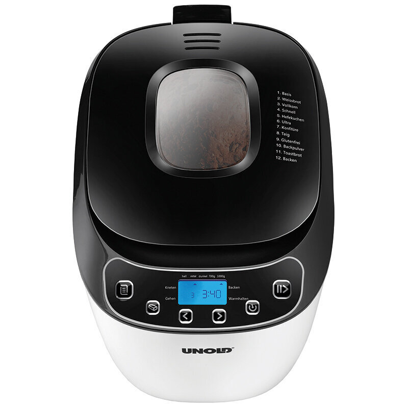 Unold Bread maker 68010 Power 550 W, Number of programs 12, Display LCD, White hinta ja tiedot | Leipäkoneet | hobbyhall.fi