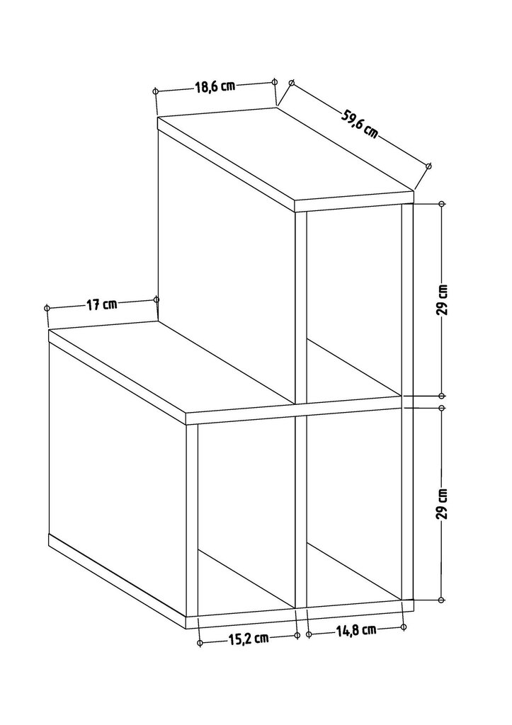 Sivupöytä Lemont Valkoinen hinta ja tiedot | Sohvapöydät | hobbyhall.fi