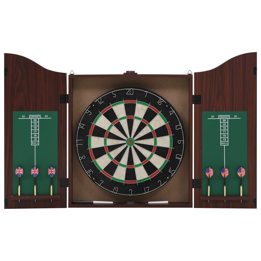 vidaXL Ammattilaistasoinen sisalinen tikkataulu kaapilla ja 6 tikkaa hinta ja tiedot | Darts | hobbyhall.fi