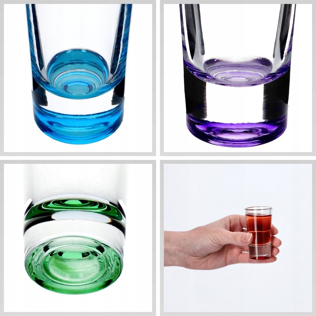 Vodka Shot Glass 28 ml Värikäs 12 kpl hinta ja tiedot | Lasit, mukit ja kannut | hobbyhall.fi