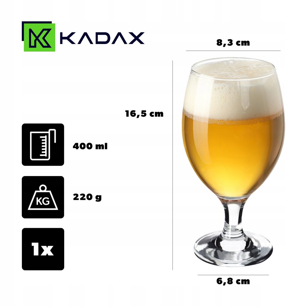 Show Beer Mug Glass Goblet Glass 400ml hinta ja tiedot | Lasit, mukit ja kannut | hobbyhall.fi