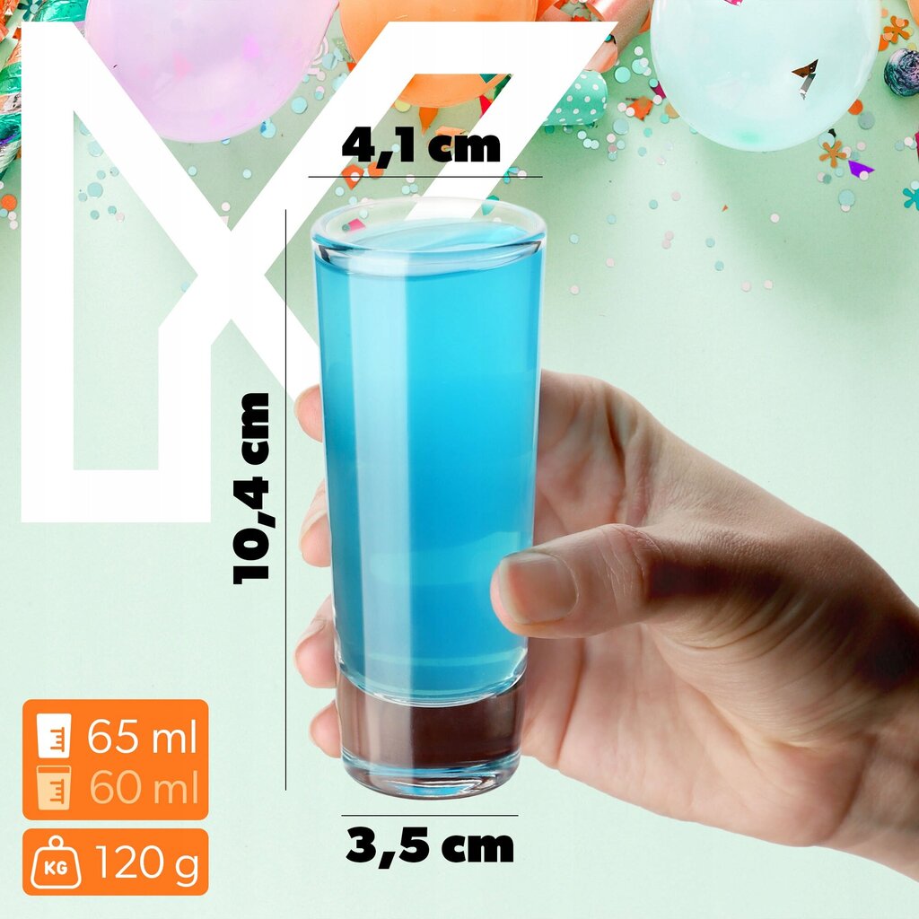 12x Vodka Lasit 60 ml Shot Glass Set hinta ja tiedot | Lasit, mukit ja kannut | hobbyhall.fi