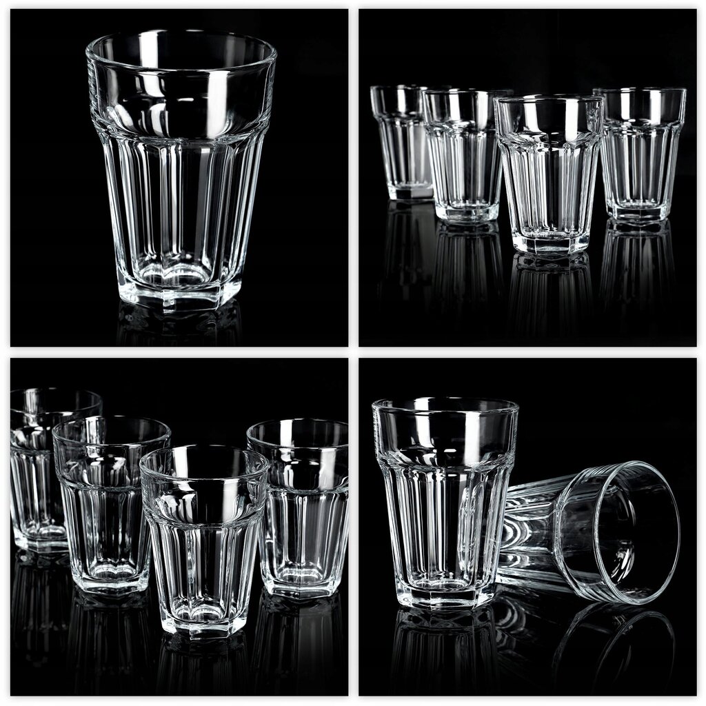 6x 370 ml mehu juomalasit lasisetti korkea paksu lasi hinta ja tiedot | Lasit, mukit ja kannut | hobbyhall.fi