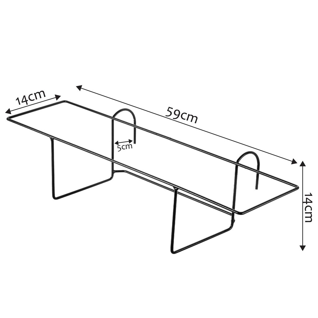 Ripustinteline parvekelaatikolle, kukkaruukut 60 cm hinta ja tiedot | Kukkalaatikot | hobbyhall.fi