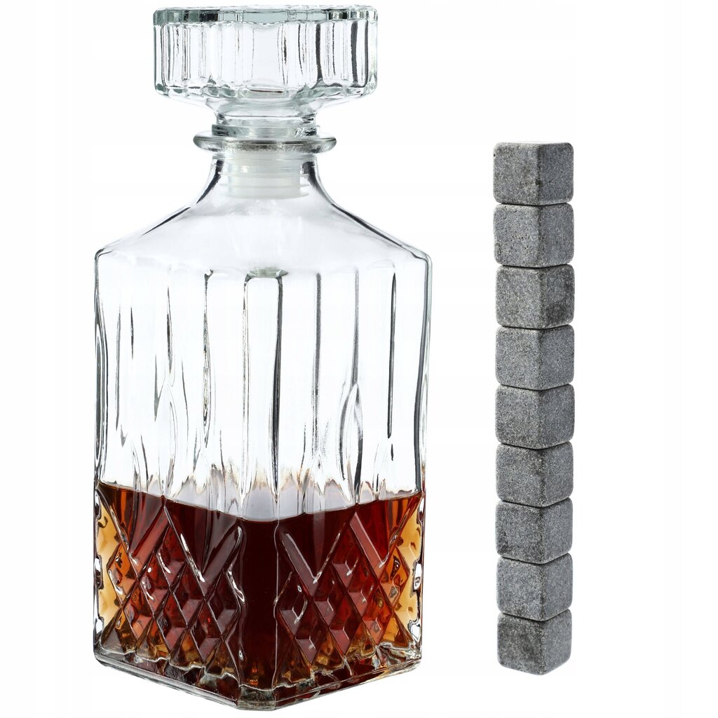 1L Whisky Decanter, Crystal Wine Stones, pussillinen hinta ja tiedot | Lasit, mukit ja kannut | hobbyhall.fi