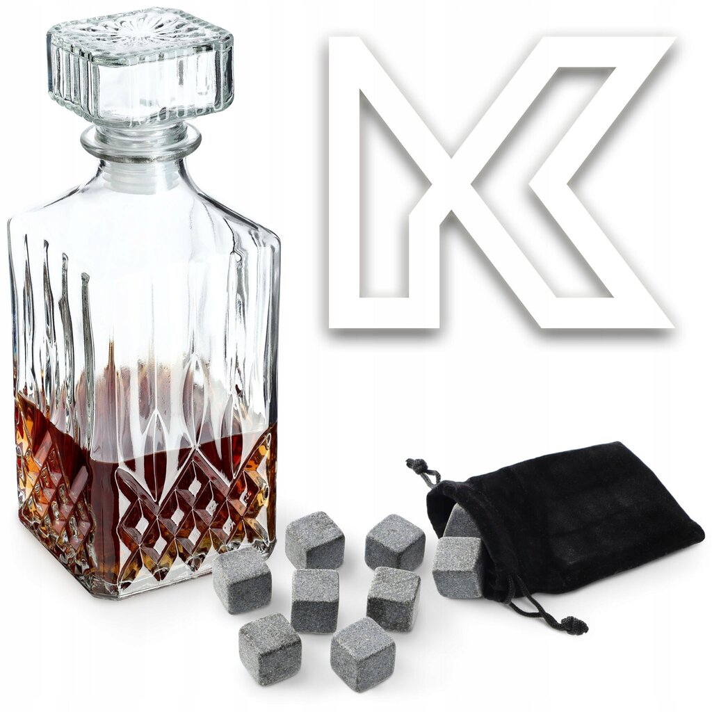 1L Whisky Decanter, Crystal Wine Stones, pussillinen hinta ja tiedot | Lasit, mukit ja kannut | hobbyhall.fi