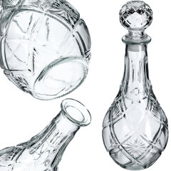 Whisky Alcohol Decanter Crystal 0,8L lasipullo korkilla hinta ja tiedot | Lasit, mukit ja kannut | hobbyhall.fi