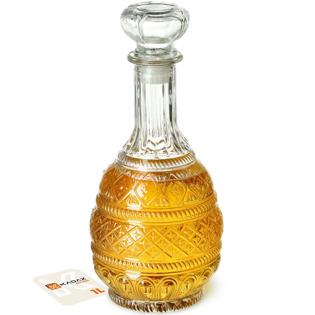 Whisky Alcohol Decanter Crystal 1L lasipullo korkilla hinta ja tiedot | Lasit, mukit ja kannut | hobbyhall.fi