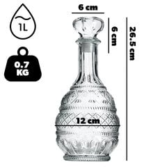 2x Whisky Alcohol Decanter Crystal 1L lasipullo korkilla hinta ja tiedot | Lasit, mukit ja kannut | hobbyhall.fi
