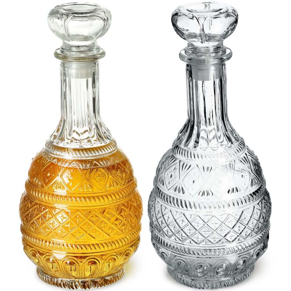 2x Whisky Alcohol Decanter Crystal 1L lasipullo korkilla hinta ja tiedot | Lasit, mukit ja kannut | hobbyhall.fi