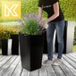 Kukkaruukku Kukkaruukku + Puutarhakukkateline korkea musta kiiltävä 68cm hinta ja tiedot | Kukkalaatikot | hobbyhall.fi