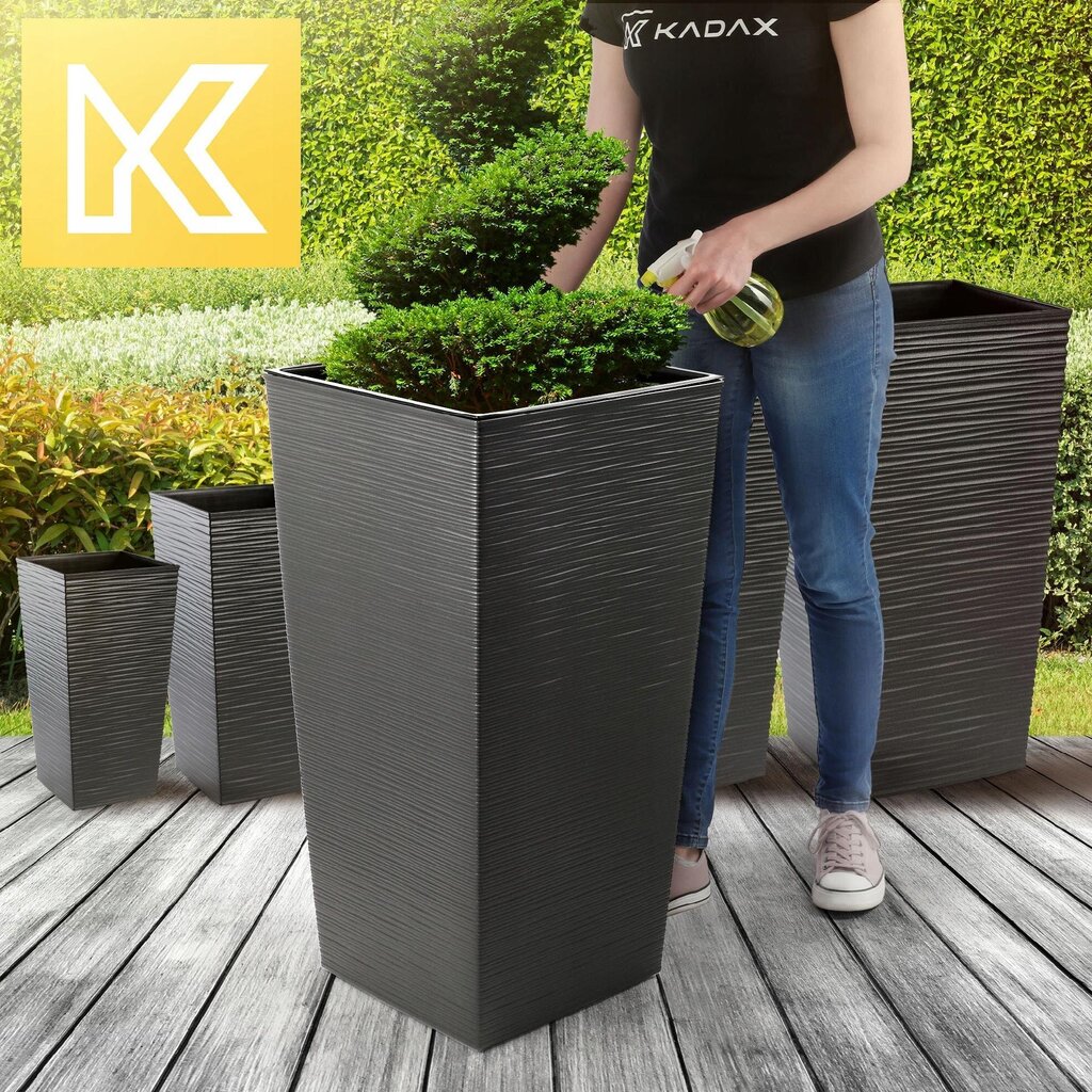 Kukkaruukku Kukkaruukun sisäosa 39x75cm korkea grafiitti hinta ja tiedot | Kukkalaatikot | hobbyhall.fi