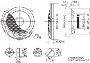 Kenwood KFC-E130P hinta ja tiedot | Autokaiuttimet | hobbyhall.fi