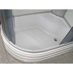 Neliseinäinen suihkukaappi R8106 Grey and White, oikeanpuoleinen hinta ja tiedot | Euroliux Kodin remontointi | hobbyhall.fi
