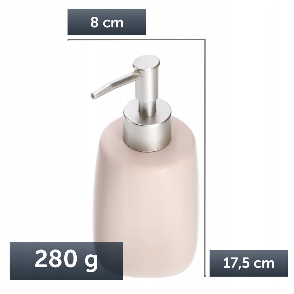 Beige nestemäinen geelisaippua-annostelija 2 x 400 ml hinta ja tiedot | Kylpyhuoneen sisustus | hobbyhall.fi