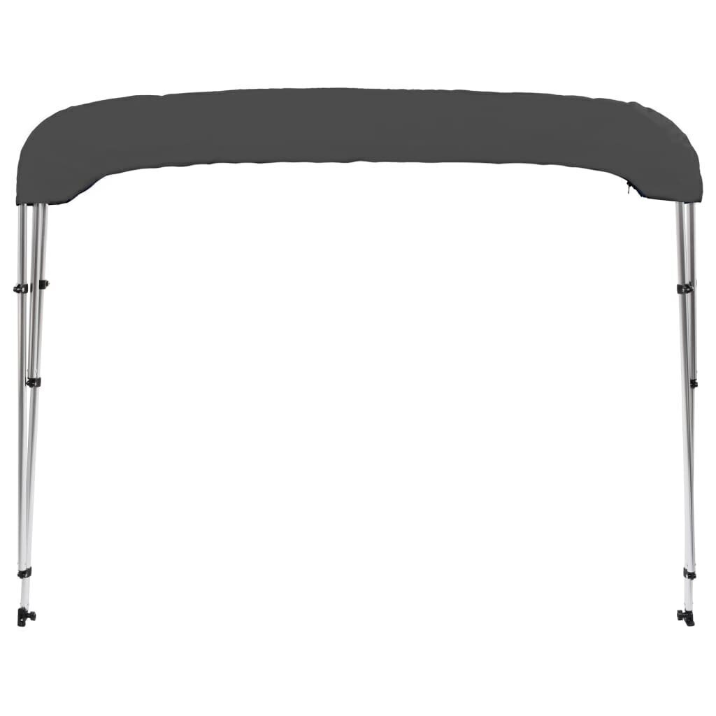 vidaXL 3-kaarinen bimini-kate antrasiitti 183x160x137 cm hinta ja tiedot | Lisävarusteet veneisiin ja kajakkeihin | hobbyhall.fi