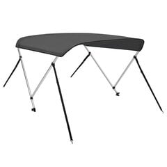 vidaXL 2-kaarinen bimini-kate antrasiitti 150x120x110 cm hinta ja tiedot | Lisävarusteet veneisiin ja kajakkeihin | hobbyhall.fi