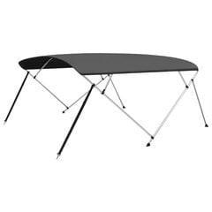 vidaXL 4-kaarinen bimini-kate antrasiitti 243x(230-244)x137 cm hinta ja tiedot | Lisävarusteet veneisiin ja kajakkeihin | hobbyhall.fi