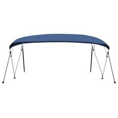 vidaXL 4-kaarinen bimini-kate laivastonsininen 243x(230-244)x137 cm hinta ja tiedot | Lisävarusteet veneisiin ja kajakkeihin | hobbyhall.fi