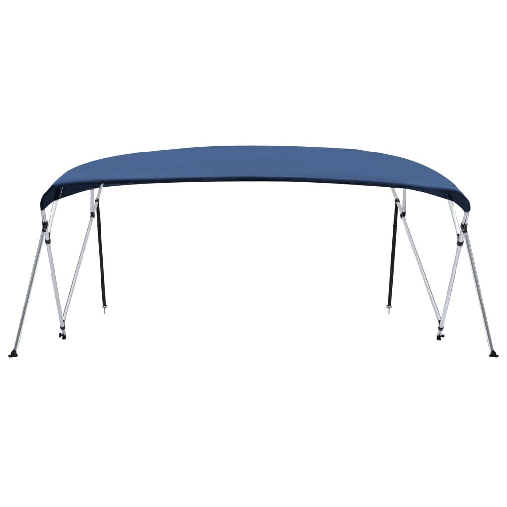 vidaXL 4-kaarinen bimini-kate laivastonsininen 243x(230-244)x137 cm hinta ja tiedot | Lisävarusteet veneisiin ja kajakkeihin | hobbyhall.fi