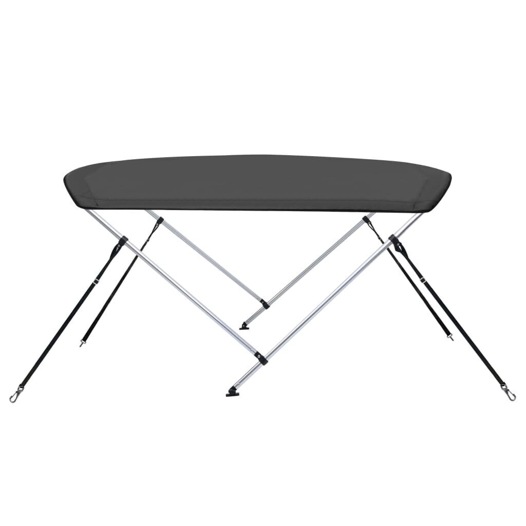 vidaXL 2-kaarinen bimini-kate antrasiitti 180x150x110 cm hinta ja tiedot | Lisävarusteet veneisiin ja kajakkeihin | hobbyhall.fi