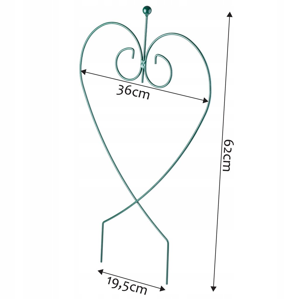 Pergola tuki ruusukukkakasveille Teräs 35x63cm hinta ja tiedot | Kukkatelineet ja kukkapöydät | hobbyhall.fi