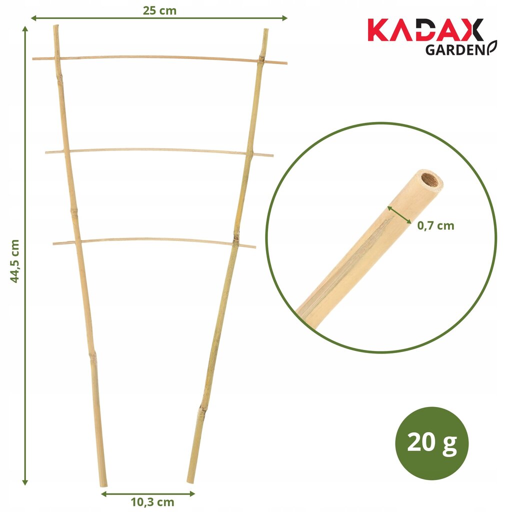 Pergola Support Bambu Tikkaat 45 cm 5 kpl hinta ja tiedot | Kukkatelineet ja kukkapöydät | hobbyhall.fi