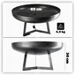 Garden Fire Pit Grill Teräskulho 60cm hinta ja tiedot | Kukkatelineet ja kukkapöydät | hobbyhall.fi