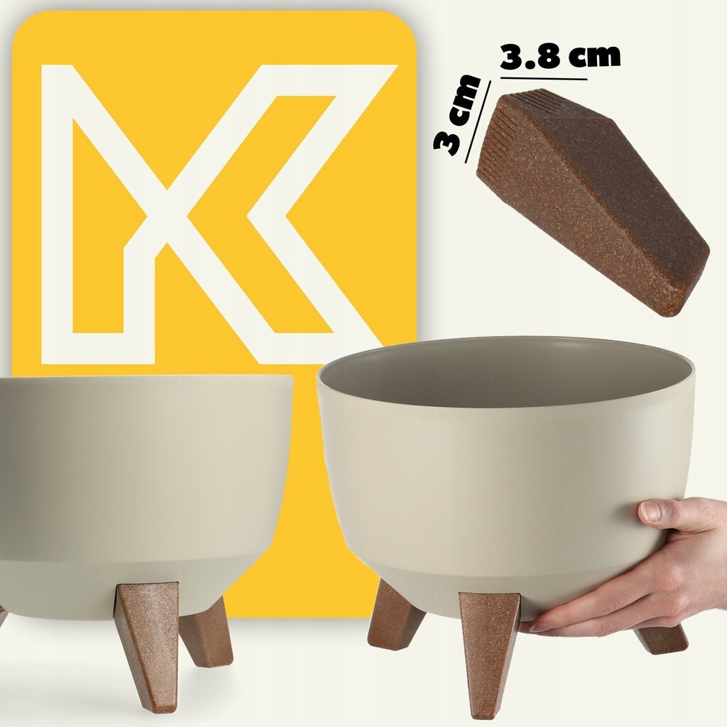 Kukkaruukku Kukkaruukku 24 cm Kansi + Jalat Kukkateline Beige Kadax hinta ja tiedot | Kukkaruukut | hobbyhall.fi