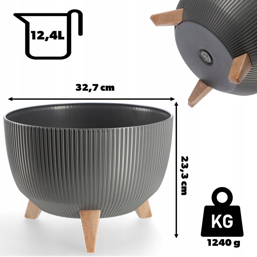 Kukkaruukku Kukkaruukku 33 cm:n kannen kulho hinta ja tiedot | Kukkalaatikot | hobbyhall.fi