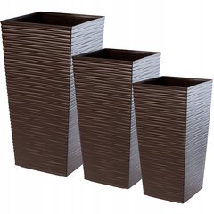 Setti 3 x kukkaruukku Kukkaruukku Insert Tall Mocha 75cm hinta ja tiedot | Kukkalaatikot | hobbyhall.fi