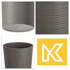 Sarja 3 x kukkaruukku istutuskoneen kukkatelineen korkea puutarha harmaa 57 cm hinta ja tiedot | Kukkalaatikot | hobbyhall.fi