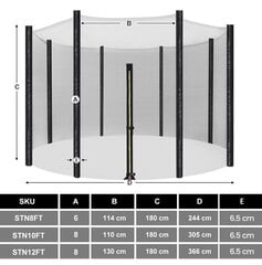 Songmics korvaava trampoliiniturvaverkko hinta ja tiedot | Trampoliinit | hobbyhall.fi