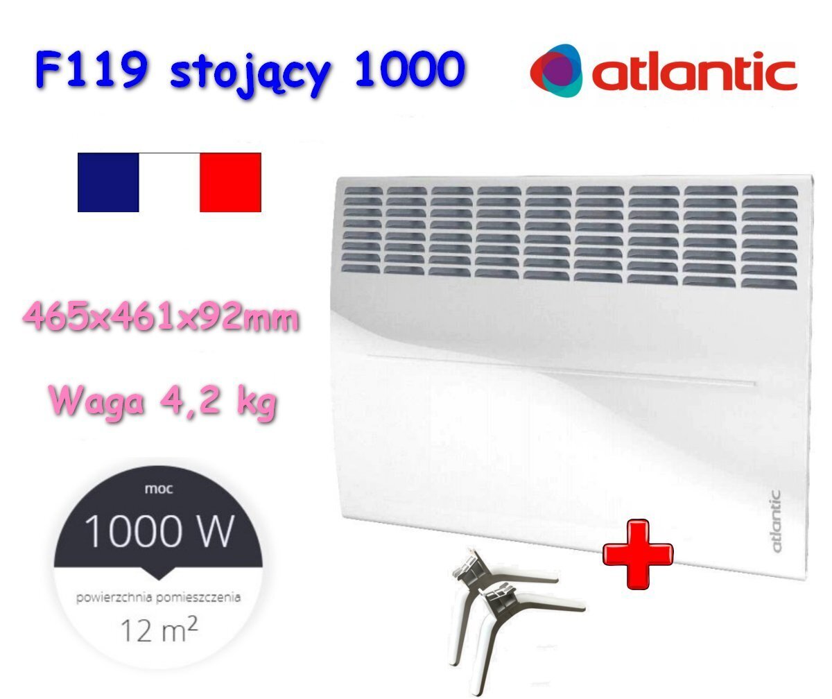 Sähkökonvektori Atlantic F119 Design 1000W PLUG hinta ja tiedot | Lämmittimet | hobbyhall.fi