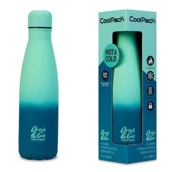 CoolPack lämpöpullo 500ml, Sininen laguuni hinta ja tiedot | Juomapullot | hobbyhall.fi