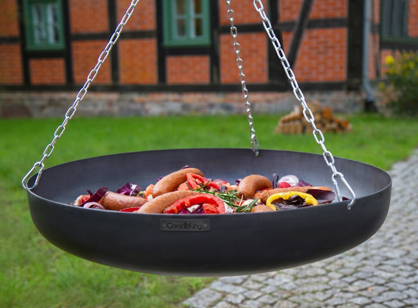 Kolmijalka WOK-pannulla + kela CookKing 200cm x 70cm hinta ja tiedot | Grillit | hobbyhall.fi