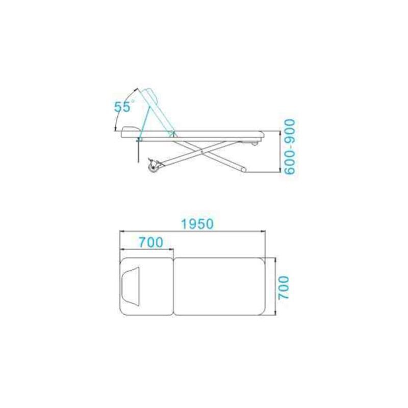 Sähköinen hierontasohva Azzurro 329E 1 moottori valkoinen hinta ja tiedot | Kauneushoitolan kalusteet | hobbyhall.fi