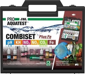 JBL -vesien testitapaus, 6 testiä ja lisävarusteita, makean veden akvaarioita varten, proaquatest combi -sarja plus Fe hinta ja tiedot | Akvaariotarvikkeet | hobbyhall.fi