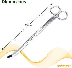 Vorestic kaareva akvaariosaksat 25 cm - 1 osa - ruostumaton teräs - makea ja merivettä - akvaariokasvien sakset, terariumvarusteet, vesikanavat kaarevat sakset kaarevat hinta ja tiedot | Akvaariotarvikkeet | hobbyhall.fi