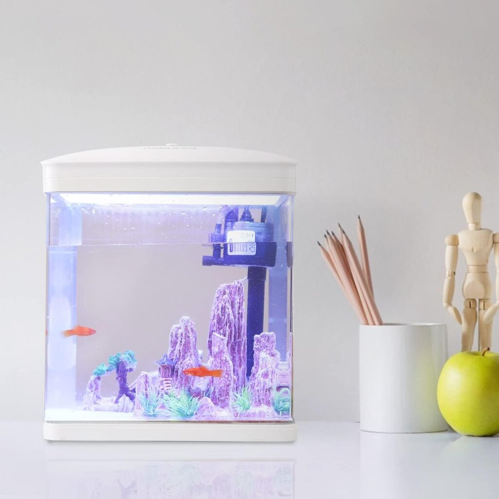 Nobleza-Nano-Fisch Tank Aquarium, 7L, valkoinen hinta ja tiedot | Akvaariotarvikkeet | hobbyhall.fi