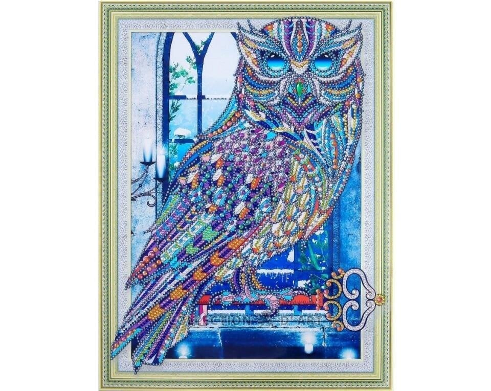 Timanttimaalaus 30x40 cm, Crystal Owl hinta ja tiedot | Timanttimaalaukset | hobbyhall.fi