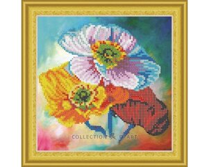 Timanttimaalaus 30x30 cm. "Poppy trio" hinta ja tiedot | Timanttimaalaukset | hobbyhall.fi