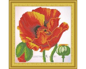 Timanttimaalaus 30x30 cm. "Red poppy" hinta ja tiedot | Timanttimaalaukset | hobbyhall.fi