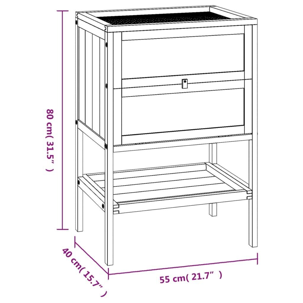 Hamsterin häkki vidaXL, 55x40x80cm hinta ja tiedot | Kuljetushäkit ja kuljetuslaatikot | hobbyhall.fi