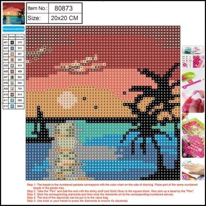 Timanttimosaiikki 5D "Sunset" 20x20cm hinta ja tiedot | Timanttimaalaukset | hobbyhall.fi