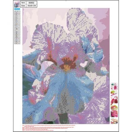 Timanttimosaiikki 5D "Iris" 40x50cm hinta ja tiedot | Timanttimaalaukset | hobbyhall.fi