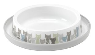 Trendikäs ruokakulho kissoille, 210 ml, harmaa/valkoinen hinta ja tiedot | Ruokakupit ja ruokintatarvikkeet | hobbyhall.fi